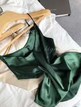  Fried chicken is comfortable exquisite not expensive all-match thin silk mulberry silk V-neck camisole bottoming woman