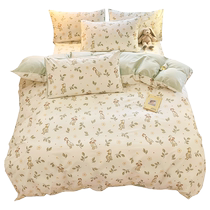 Thickened cotton quilt cover single piece pure cotton 100 quilt cover single 150x200x230 autumn and winter childrens quilt four-piece set