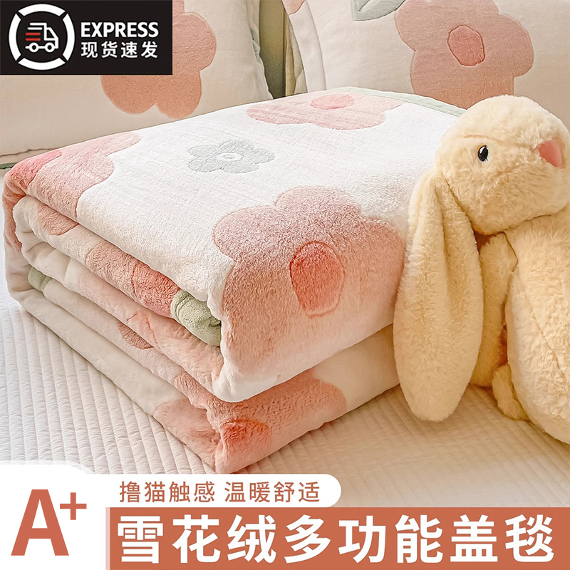 Winter Thickened Milk Velvet Blanket for Office Sofa, Lunch Break, Warm Coral Flannel Air Conditioning Cover Blanket, New Style