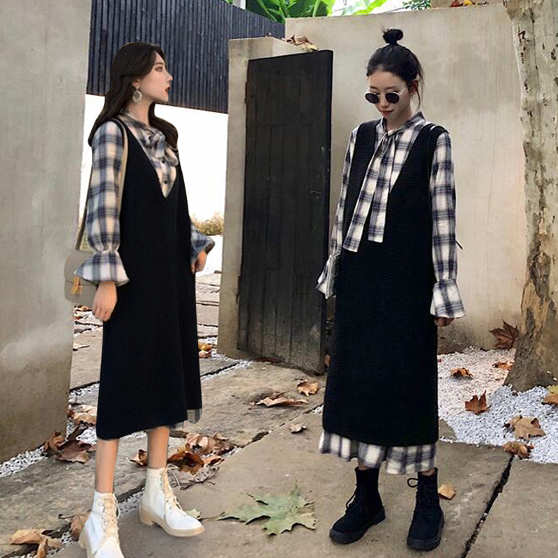 Big size women's dress French style Fat mm Skinny Fat Sister Foreign Pie two-piece dress with 2022 new spring dress