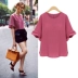 Quần lửng nữ size lớn 2018 hè mới 200 cân mỡ cộng với phân bón để tăng thêm mm chất béo cho áo sơ mi voan tay ngắn nữ quần jean nữ lưng cao Cộng với kích thước quần áo