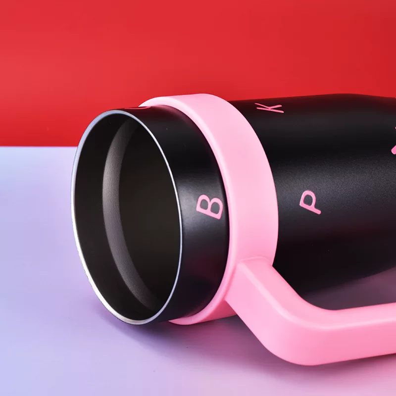 BLACKPINK 40OZ льда черная чашка Yan ценность девочки ручка трубочка чашка автомобильная портативная чашка