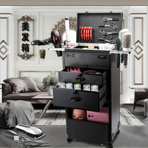 Shake sound with the same hairdresser toolbox Europe and the United States wind big work box cart Net red push cut oil head toolbox bag