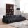 Гостиная 2025 новая встроенная спальня, маленький диван, черный диван, небольшая квартира, тканевый диван в итальянском минималистском стиле mini 0