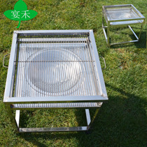 Stainless steel barbecue grill outdoor outdoor barbecue table barbecue grill detachable household commercial charcoal grill for more than 5 people