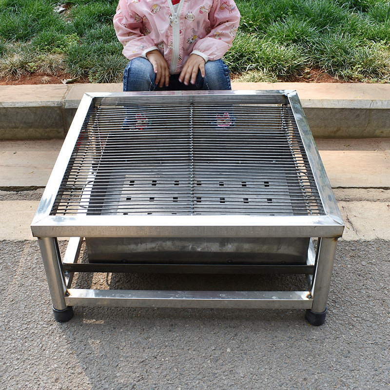 Portable barbecue table barbecue grill barbecue oven household barbecue commercial outdoor stainless steel barbecue charcoal charcoal oven