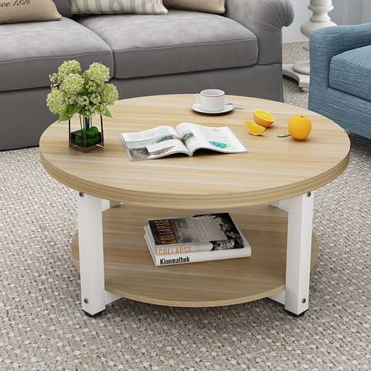 Round coffee table simple modern leisure living room sofa corner table drinking tea table small round table oval coffee table