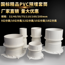 pvc embedded casing 50 pipe fittings sleeve 75 directly 110 drain pipe embedded parts 160 water stop joint