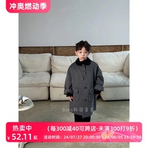 Bora Korean Korean mens and womens woolen coats thickened windproof autumn and winter clothing for middle-aged and older childrens Korean style foreign-style coats