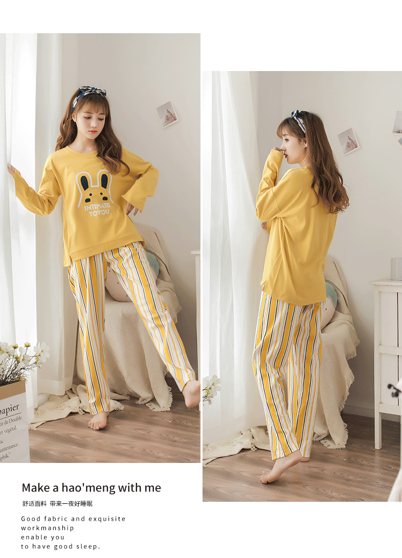 Bộ đồ ngủ mùa xuân và mùa thu cho nữ đồ ngủ de thương