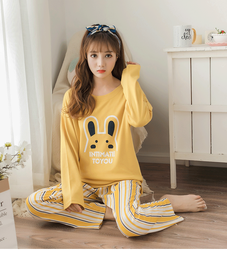 Bộ đồ ngủ mùa xuân và mùa thu cho nữ đồ ngủ de thương