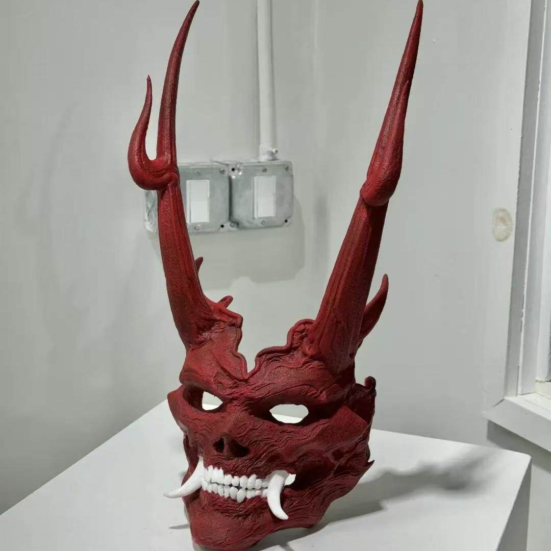 黒い神話の仮面、黒い孫悟空の火払いヤクシャの仮面、赤い少年のコスプレ、ハロウィンの小道具、装飾品、男の子へのギフト