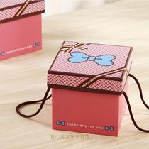 Cartoon small packaging box Square hand gift box Childrens Day gift box jewelry biscuit snack box wholesale
