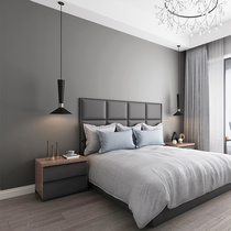 Nordic Pure Color Grey Ensemble Wall Paper Advanced Grey Minimalist Modern Light Lavish Style Bedroom Living Room Background Wall Waterproof Wallpaper