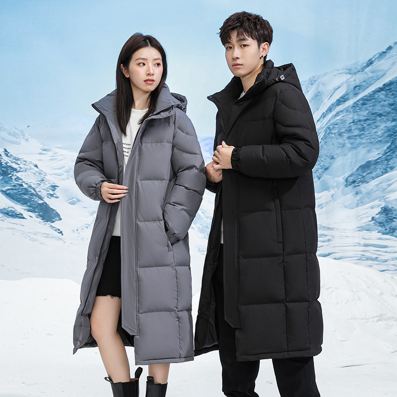 Northeastern Russia Thickened Warm down Jacket for Women and Men, White Goose down Coat, Harbin Minus 40 Degrees Couple's Jacket