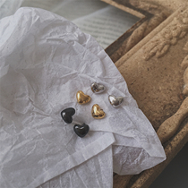 Black Loving 925 Pure Silver Earrings Woman Temperament 100 Hitch Simplicity is small and delicate to sleep without removing the earnail