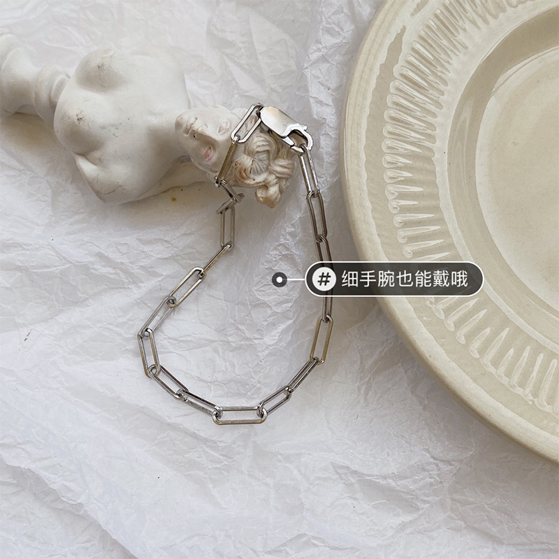 [USD 21.02] 925 Pure Silver Hand Chain Woman Inferior Sensory Mass