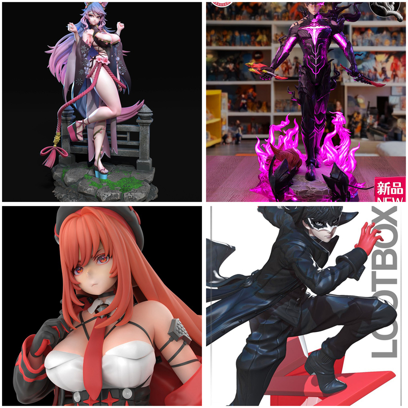 3D Printed Model of the Goddess of Victory Ni Cheng, Xiao Yu, Drake, Genshin Impact, Sakura Wolf, Stl File Material, High Precision 3D Printed Model of the Goddess of Victory Ni Cheng, Xiao Yu, Drake, Genshin Impact, Sakura Wolf, Stl File Material, High Precision