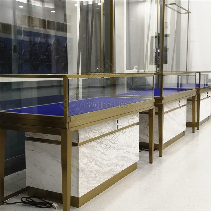 Museum showcase bottom cabinet stainless steel antique cultural relics display cabinet art porcelain counter art gallery calligraphy and painting booth