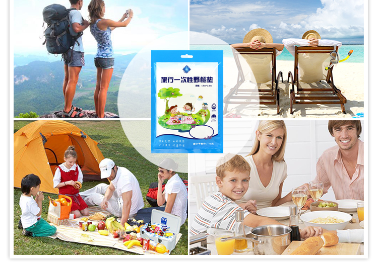 Pad ẩm ngoài trời dùng một lần dày lên dã ngoại mat mat dã ngoại nhiều người cắm trại bãi cỏ thảm không thấm nước lớn - Thảm chống ẩm / Mat / Gối miếng xốp lót sàn