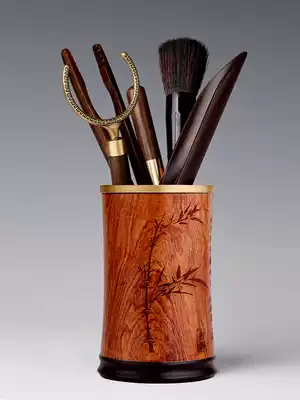 Rosewood tea ceremony six gentlemen set solid wood tea tube Pu'er tea knife kung fu tea set accessories tea spoon tea clip Tea Needle