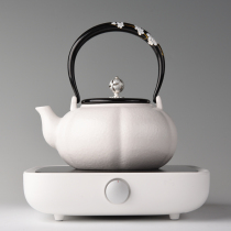 Kung Fu tea set ceramic beam kettle home large tea maker Japanese Black Tea Teapot electric pottery stove set