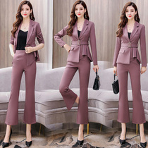 Goddess Fan suits suit woman 2021 spring autumn new pro ol fashion temperament small balsamic wind two sets of air tide