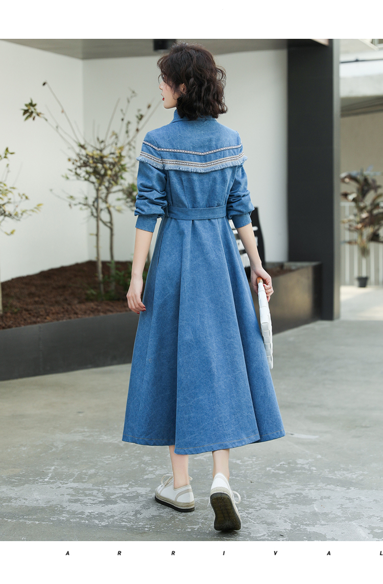 格安超歓迎 春秋シャツワンピースレディース長袖スリム : レディース服 特価大人気