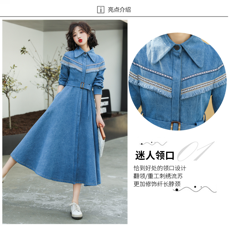 格安超歓迎 春秋シャツワンピースレディース長袖スリム : レディース服 特価大人気