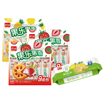 【撸签到】嘉士利果乐果香混合味夹心饼544g