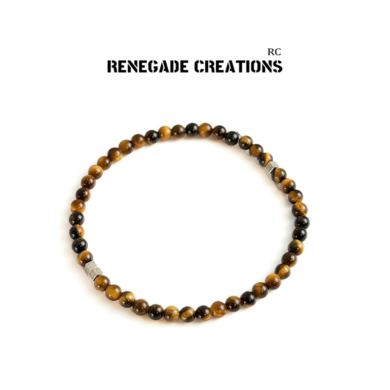 Renegade"Brown Ning"South African Tiger Eye Stone 925 Silver Bracelet Original Design High-End Light Luxury Men's and Women's Beads Renegade"Brown Ning"South African Tiger Eye Stone 925 Silver Bracelet Original Design High-End Light Luxury Men's and Women's Beads