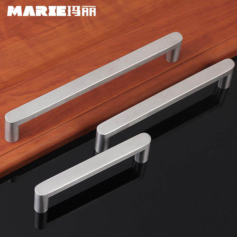 Mary hardware handle modern simple stainless steel European style American cabinet door wardrobe whole cabinet drawer small door handle