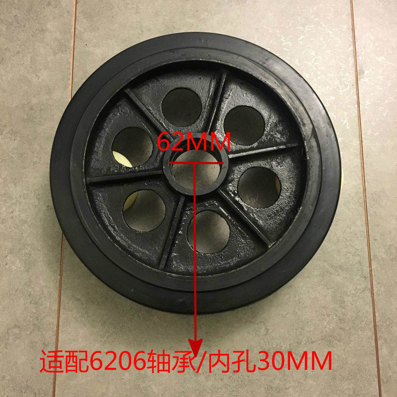 16 Inch Wheels Iron Core Rubber Wheels Solid Wheels 400mm Wheels Industrial Castors Retro Wheel