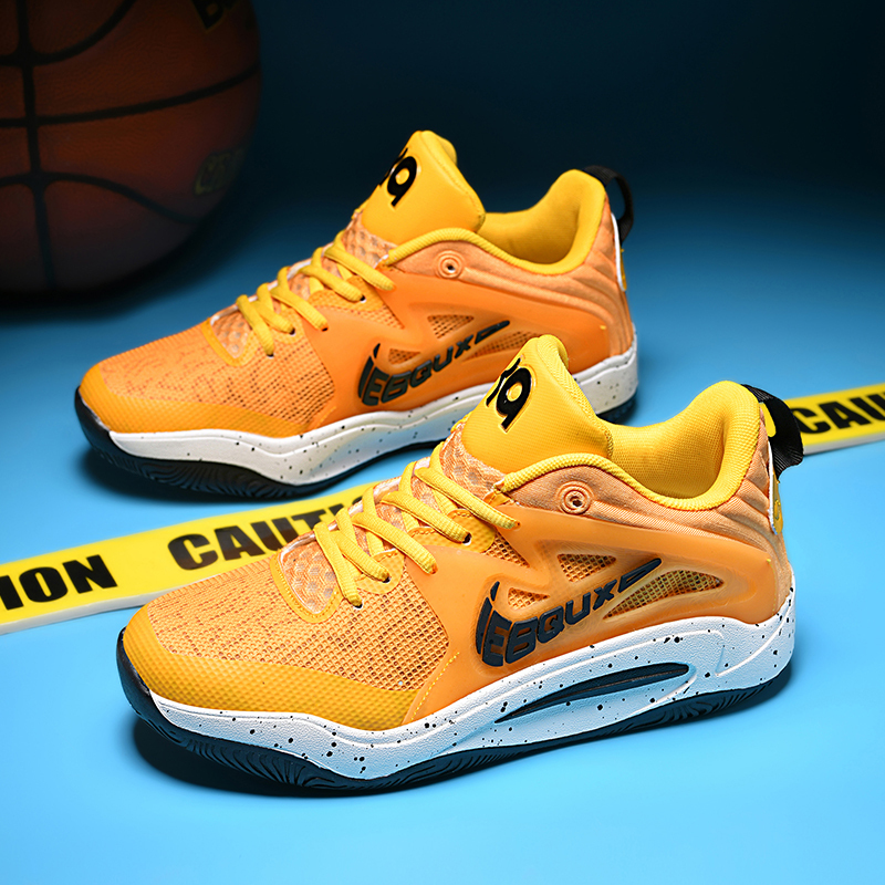 Durant Kd15 Basketball Shoes for Children, Ultra-Light Small Size Sneakers, Youth Practical Training Shoes with Friction Sound