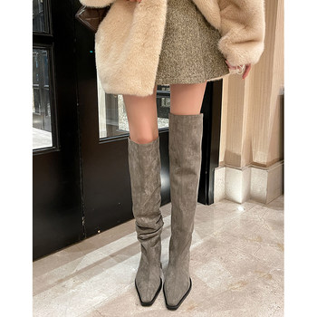 Slim loose straight boots for women autumn and winter over-the-knee boots