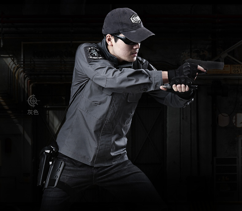 Cqb quân đội fan hâm mộ đào tạo đại lý áo khoác chiến thuật mùa xuân và mùa thu áo khoác mỏng ngụy trang nam đứng cổ áo khoác gió - Những người đam mê quân sự hàng may mặc / sản phẩm quạt quân đội giày quân sự