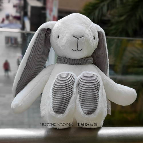 Оригинальный белый успокаивающий кролик, детская кукла, плюшевая игрушка, белый кролик, подарок на день рождения