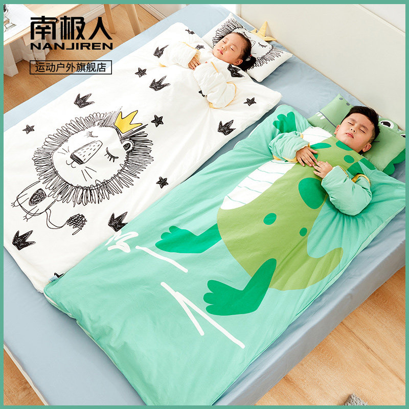 South Pole Children's sleeping bag Four Seasons universal CUHK Tong Tai Ling Baby Anti-kick quilt Thickened Autumn Winter with Quilt-Taobao