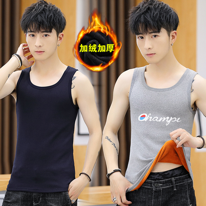 Winter gush thickened vest 12-15-year-13 13 teenagers 14 boys big boy sleeveless T-shirt warm inside blouses-Taobao