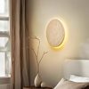 Yellow Cave Stone Wall Lamp, Antique Style Bedroom Bedside Lamp, Japanese Retro Wabi-Sabi Style Round Lamp for Guesthouse Corridor Wall Ambiance Lighting