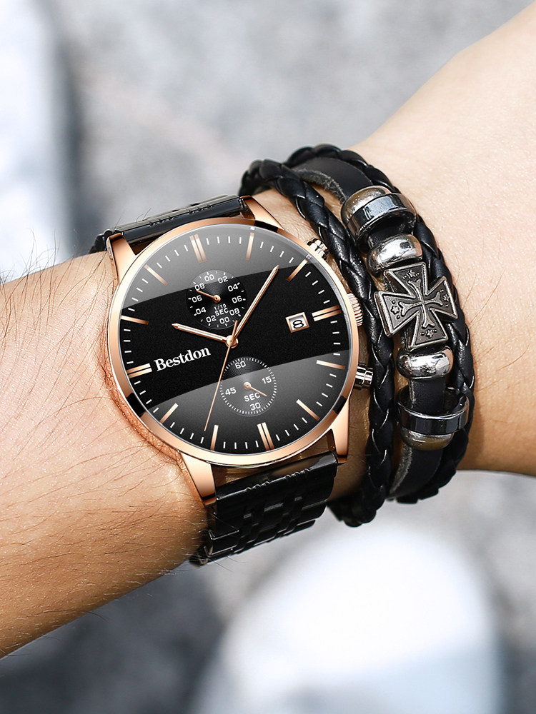 2021 new Bondon watch men's mechanical quartz watch large dial men's brand-name trend men's men's watch