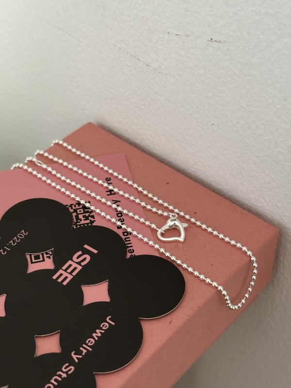 I Saw the Isee Chain Series Necklaces and Bracelets, S925 Silver Bead Chain, Cross Bead Chain, Capsule Bracelet, Pearl Q Chain