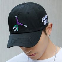 Baseball cap Womens Chains Tide Cards Summer Han Edition Tide Duck Tongue Cap Outdoor Fashion Embroidery Tourism Summer Sun Hat