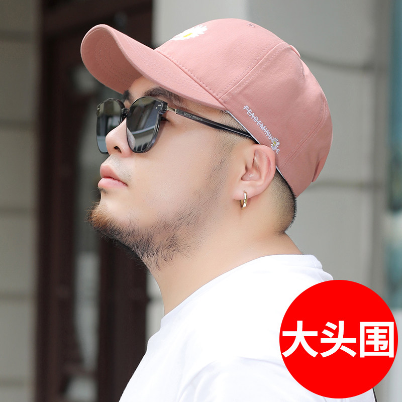 Baseball cap Men's big face big head circumference hat Suitable for round face baseball cap head size 60cm summer large size cap