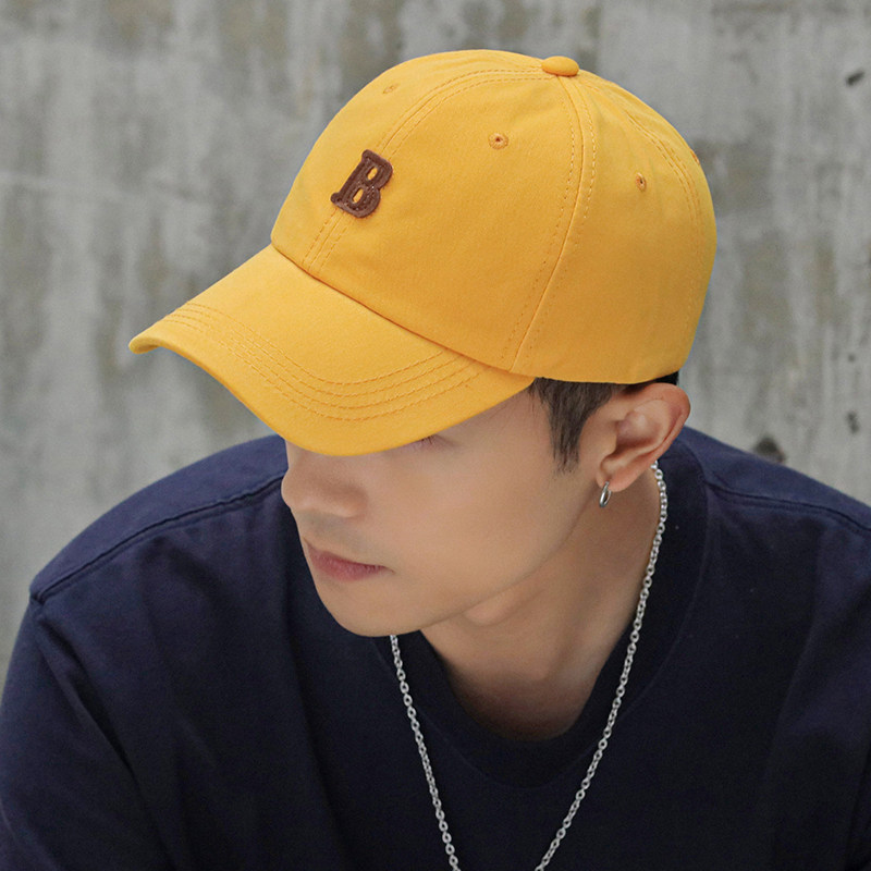 Duck Tongue Cap Men's Summer Han Edition Tide Men's Baseball Caps in Tide Cards Bend and Hats Tours Orange Summer Sunscreen