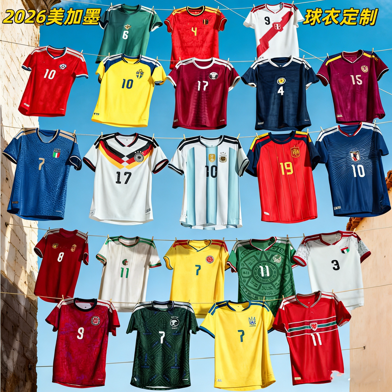2026 World Cup Soccer Jersey for Adults and Children, Unisex Player and Fan Version, Quick-Drying Half-Sleeve T-Shirt 2026 World Cup Soccer Jersey for Adults and Children, Unisex Player and Fan Version, Quick-Drying Half-Sleeve T-Shirt