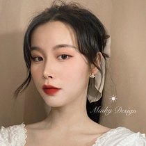 Saun 14K gold-plated pearl earrings retro Hepburn earrings temperament celebrity earrings ear clip without ear hole female