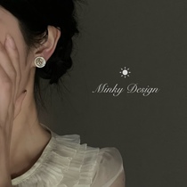 White Tea Whisper Camellia Fritilla mosquito plate ear clip earrings without earrings