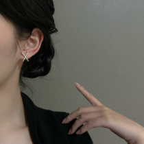 Jane cross mosquito coil ear clip without ear hole female earrings simple sex cold wind student temperament simple French