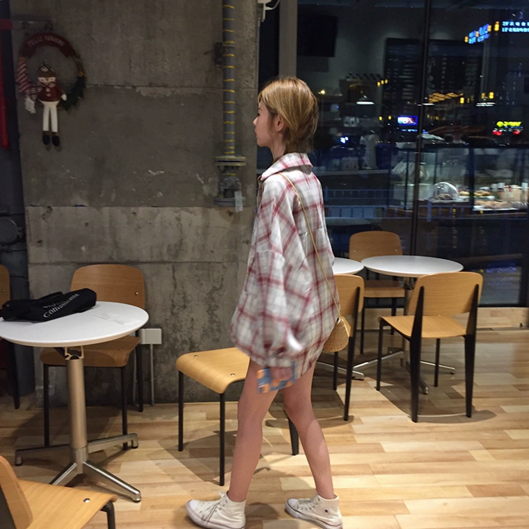Mùa thu 2018 phiên bản mới của Hàn Quốc của còng thun co giãn lưới hoang vạt áo lửng mỏng áo khoác nữ